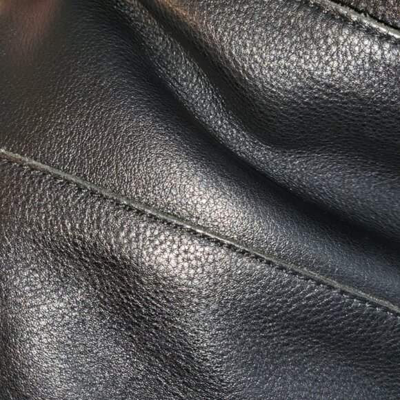 Elliot Luca Leather Bucket Crossbody Handbag Black w White Tassel Pull - Picture 9 of 16